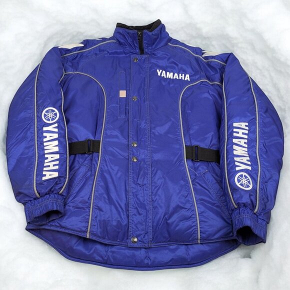 Vintage Yamaha Jacket Women's Large Retro Puffer Ski Snowboard Snowmobiling Coat - Picture 1 of 15